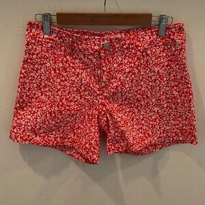 Market & Spruce Red Floral Lorraine Short size 2 NWOT